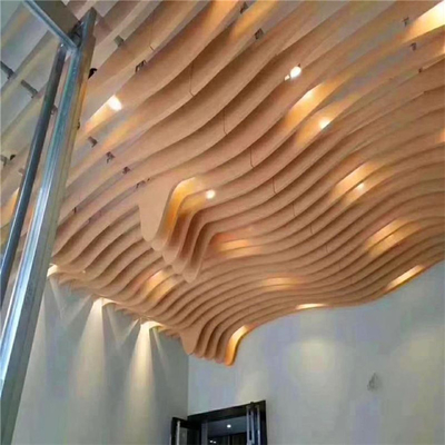 Aluminium Wave Baffle Metal Ceiling Design Desain Plafon Dekoratif Tebal 1mm-4mm