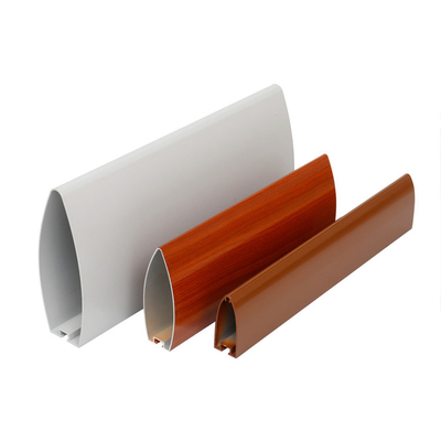 50x150 Aluminium Metal Ceiling Extruded Bullet-Shaped Baffle Ceiling System