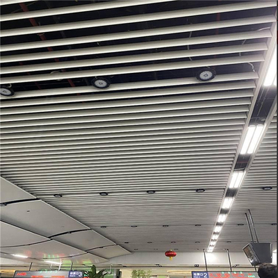 50x150 Aluminium Metal Ceiling Extruded Bullet-Shaped Baffle Ceiling System