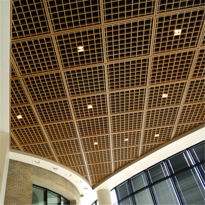 T Bar Aluminium Metal Ceiling 100x100mm Grid Dengan Frame Heat Transfer