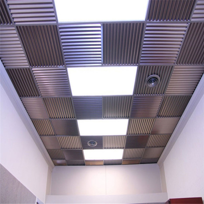 0.6mm Corrugated Metal Ceiling Waterproof Powder Dilapisi Ringan Dengan T Bar