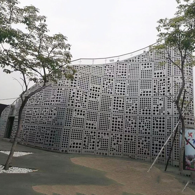 CNC Aluminium Curtain Wall Metal Panel PVDF Coating Tahan Api