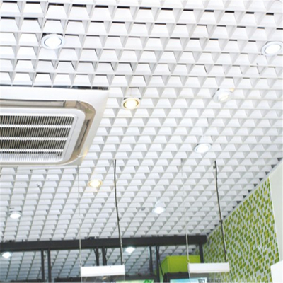 100x100 Pyramid Open Cell Ceiling System Aluminium Grid Ceiling