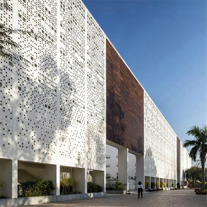 Metal Cladding Hexagonal 600X600mm Panel Aluminium Fasad Logam Berlubang Heksagonal Untuk ...