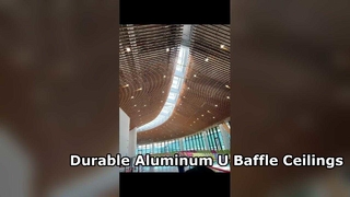 Durable Aluminum U Baffle Ceiling for Metro Stations