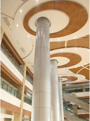 shopping mall Aluminium Metal Ceiling Maksimum 5000mm Panjang Panel Solid Cladding Panel Atau Fasad