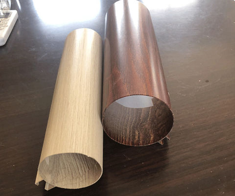 Ubin Langit-Langit Logam Tubular 6063T6 Lingkaran Berlubang Baffle Gantung dengan Kartu Warna RAL