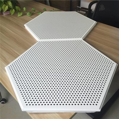 Suspensi Aluminium Metal Ceiling Hexagonal