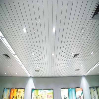 Langit-langit Logam Aluminium Panel Langit-langit G-Strip Berlubang Aluminium