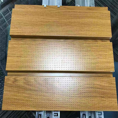 Langit-langit Logam Aluminium Panel Langit-langit G-Strip Berlubang Aluminium