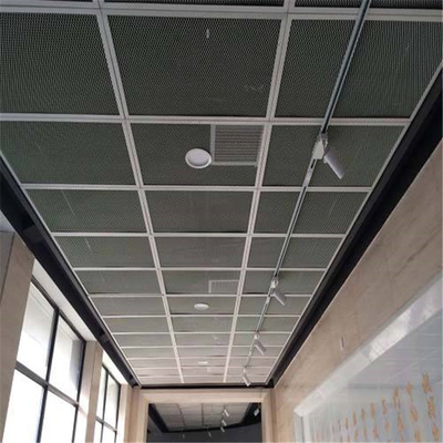 800x800 Mesh Ceiling Panel Aluminium Hook Pada 20x40mm Wire Mesh Ceiling Tiles