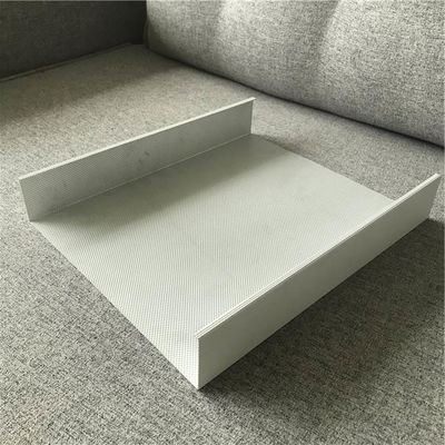 Langit-langit Logam Aluminium 50x150 Ultra Mikro Perforasi U Baffle