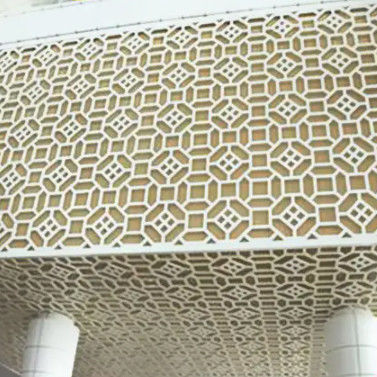 Panel Potongan Laser Pola Disesuaikan Metal PVDF Perforated Wall Panel