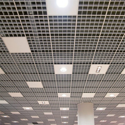 T Bar Aluminium Metal Ceiling 100x100mm Grid Dengan Frame Heat Transfer