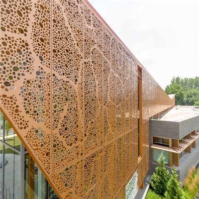 Panel Cladding Fasad Berlubang Eksterior Penyerapan Suara ISO9001