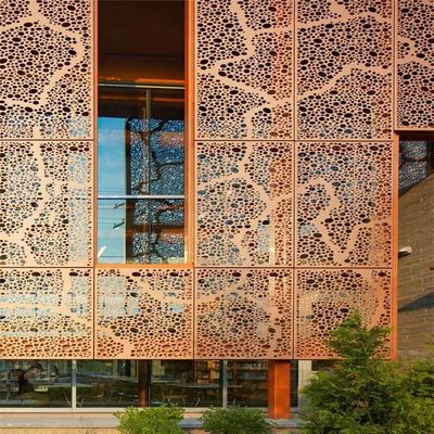 Panel Cladding Fasad Berlubang Eksterior Penyerapan Suara ISO9001
