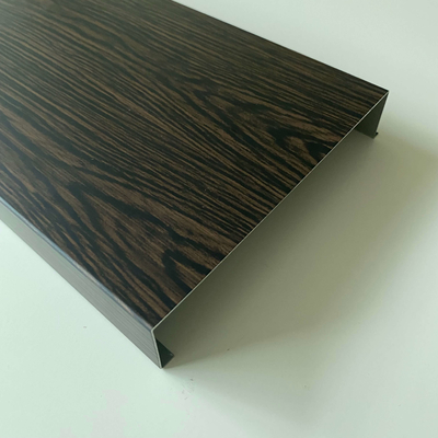 30mm Ketebalan Aluminium H Strip Plafon Dengan Butir Kayu Pra Cetak