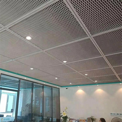 Metal Suspended Aluminium Expanded Mesh Ceiling Panel Untuk Dekorasi Interior