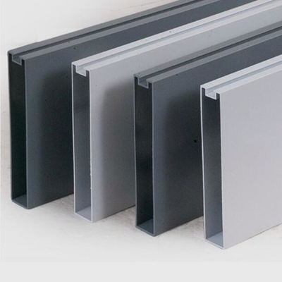 Ketebalan 0.8mm Box Baffle Aluminium Metal Ceiling Untuk Dekorasi Interior