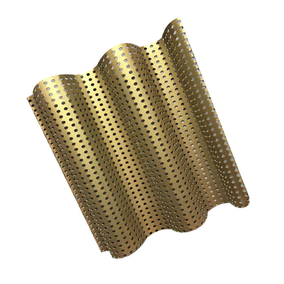 Sine Wave 600x630x2.0mm Panel Bergelombang Aluminium Dengan Perforasi Diameter 10mm