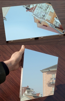 Modern 300x300mm Aluminium Logam Langit-langit Dipoles Cermin Ketebalan 0.5mm