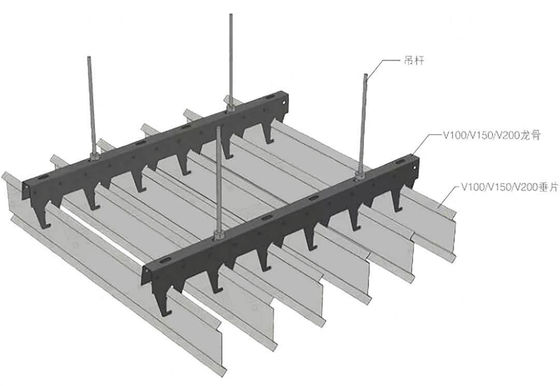 200x3000mm Aluminium Metal Ceiling B Layar Tebal 0,5mm
