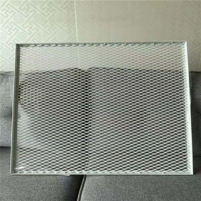 Perpustakaan 600 * 600 Aluminium Ceiling Panel Berbaring Pada Sistem Plafon Mesh yang Diperluas