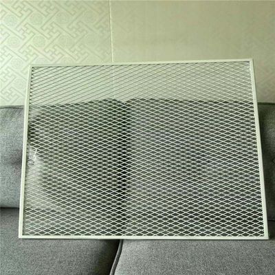 Perpustakaan 600 * 600 Aluminium Ceiling Panel Berbaring Pada Sistem Plafon Mesh yang Diperluas