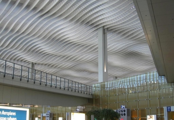 Fireproof A Screen Aluminium Metal Ceiling 200x3000mm mudah dibersihkan