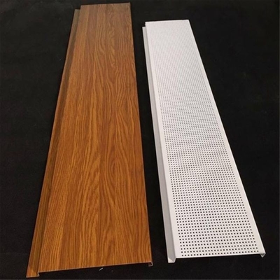 Penyerapan Suara Aluminium Metal Ceiling G Strip Powder coating Untuk Villa