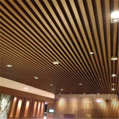 Shopping Mall Aluminium U Baffle Ceiling Tebal 0,5mm Mudah Dibongkar