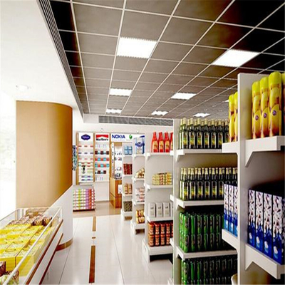 Plafon Logam Aluminium 600mm X 600mm Berbaring Di Langit-Langit Sistem Ujung Tajam