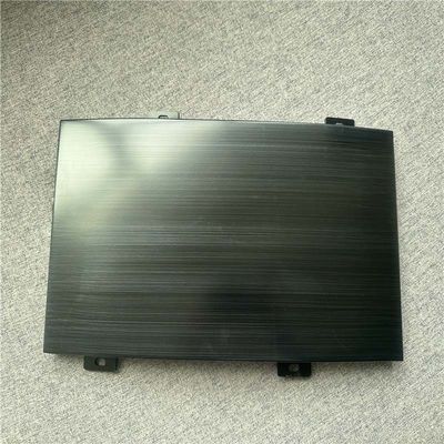 Warna Hitam Garis Rambut Selesai Panel Aluminium Kolom Cladding Tebal 2.85mm