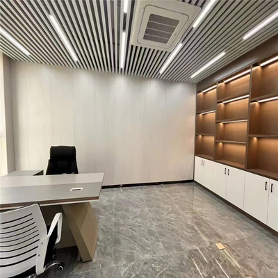 Dekoratif Linear Pipa Aluminium Baffle Ceiling Tiles U Shaped Suspended