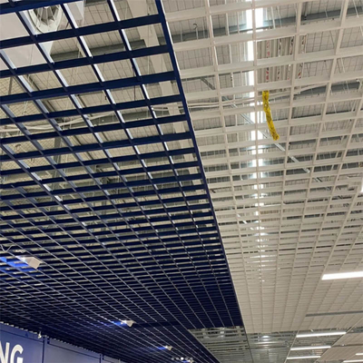 600x1200mm Aluminium T Grid Open Cell Ceiling Dengan Struktur T15