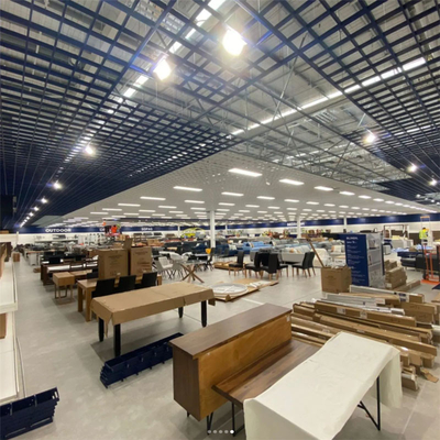 600x1200mm Aluminium T Grid Open Cell Ceiling Dengan Struktur T15