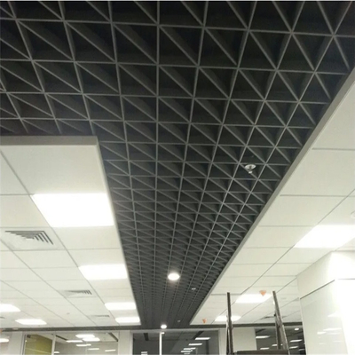Plafon Sel Terbuka Segitiga Aluminium Tahan Air 200x200x200mm