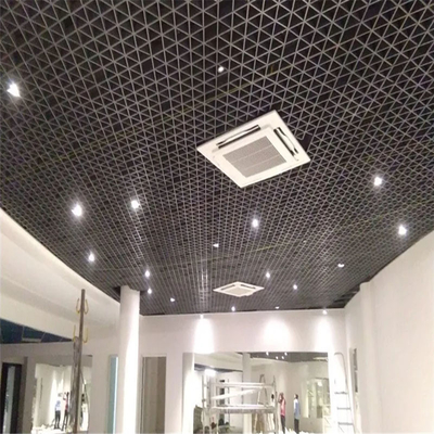 Plafon Sel Terbuka Segitiga Aluminium Tahan Air 200x200x200mm