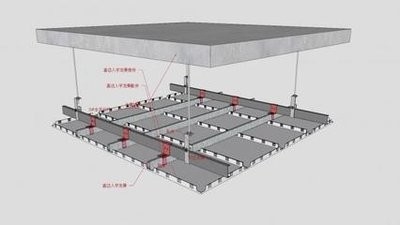 1500 * 4000mm Hook On veneer Aluminium Metal Ceiling Untuk Stasiun Metro