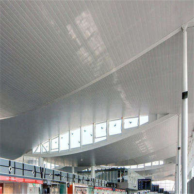 Wind Proof S Strip Aluminium Metal Ceiling Untuk Terminal Bandara