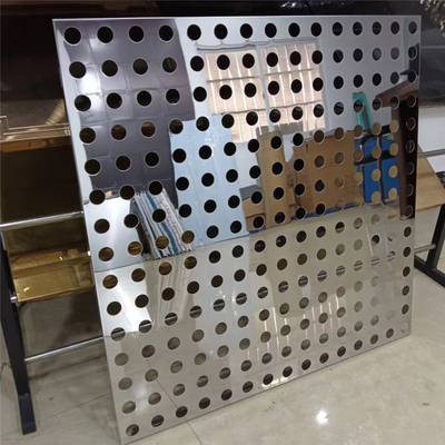 304 Stainless Steel Panel Langit-langit Cermin Selesai Tersembunyi Ubin Langit-langit Berlubang