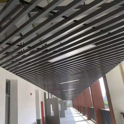 Plafon Baffle Kotak Aluminium Tahan Api Untuk Dekorasi Dinding Eksterior