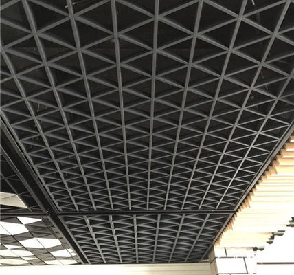 Langit-langit Kotak Aluminium Tahan Api Penyerapan Suara Untuk Trestle Walkways