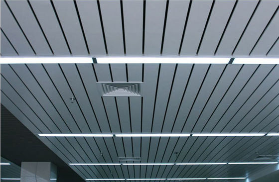 85mm Aluminium Metal Ceiling Untuk Kolam Renang Aluminium U Strip Ceiling Panel