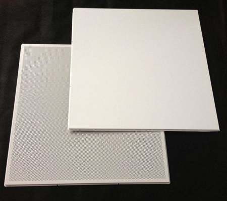 Outlet Ceiling of Fireproof Perforated Lay In Acoustical Ceiling Tile 15mm Mineral Fiber