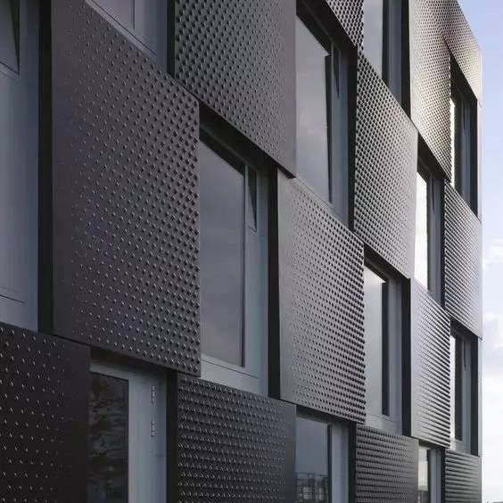 Panel Eksterior Aluminium Alloy Kustom Berlubang Panel Fasad Panel Aluminium PVDF untuk Fasad