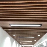 Shopping Mall Aluminium U Baffle Ceiling Tebal 0,5mm Mudah Dibongkar