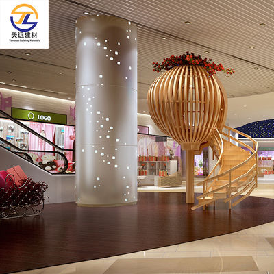 Square Tube Linear Metal Suspended Ceiling Untuk Dekorasi tahan api