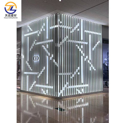 Papan langit-langit bangunan kantor logam perforated plat untuk langit-langit Panel aluminium dengan 600 * 600MM
